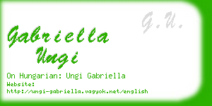 gabriella ungi business card